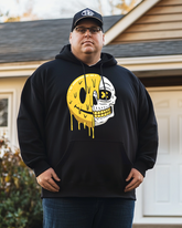 Men's Smile Pattern Cotton Big & Tall Hoodie